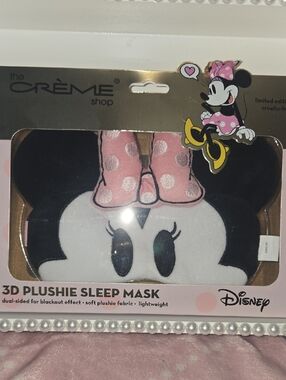 NEW..Disney Minnie Mouse 3D Plushie Sleep Mask - Pink & Black